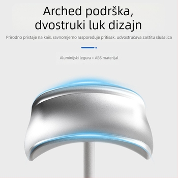 Držač za slušalice od aluminijske legure, stolni nosač s protukliznom površinom, težina 110 g, model 2023