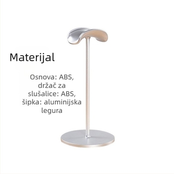 Držač za slušalice od aluminijske legure, stolni nosač s protukliznom površinom, težina 110 g, model 2023