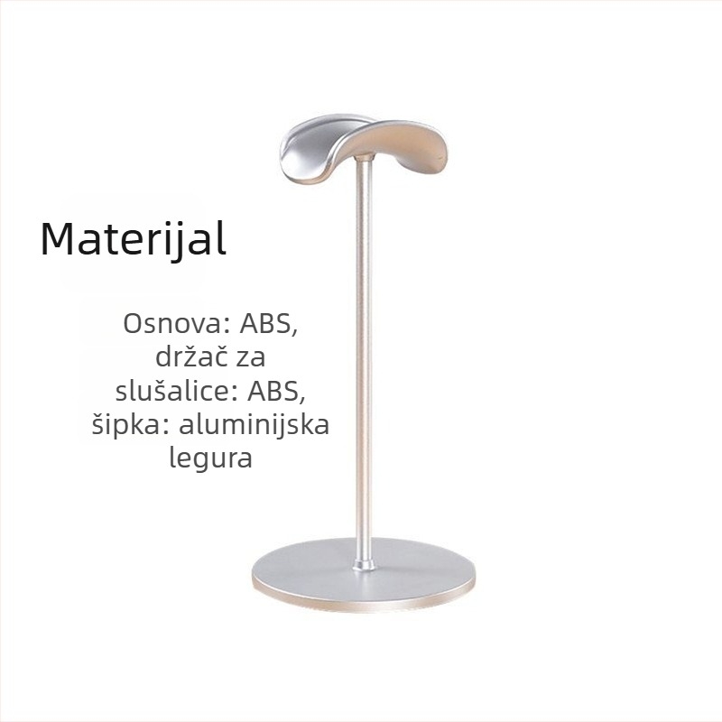 Držač za slušalice od aluminijske legure, stolni nosač s protukliznom površinom, težina 110 g, model 2023