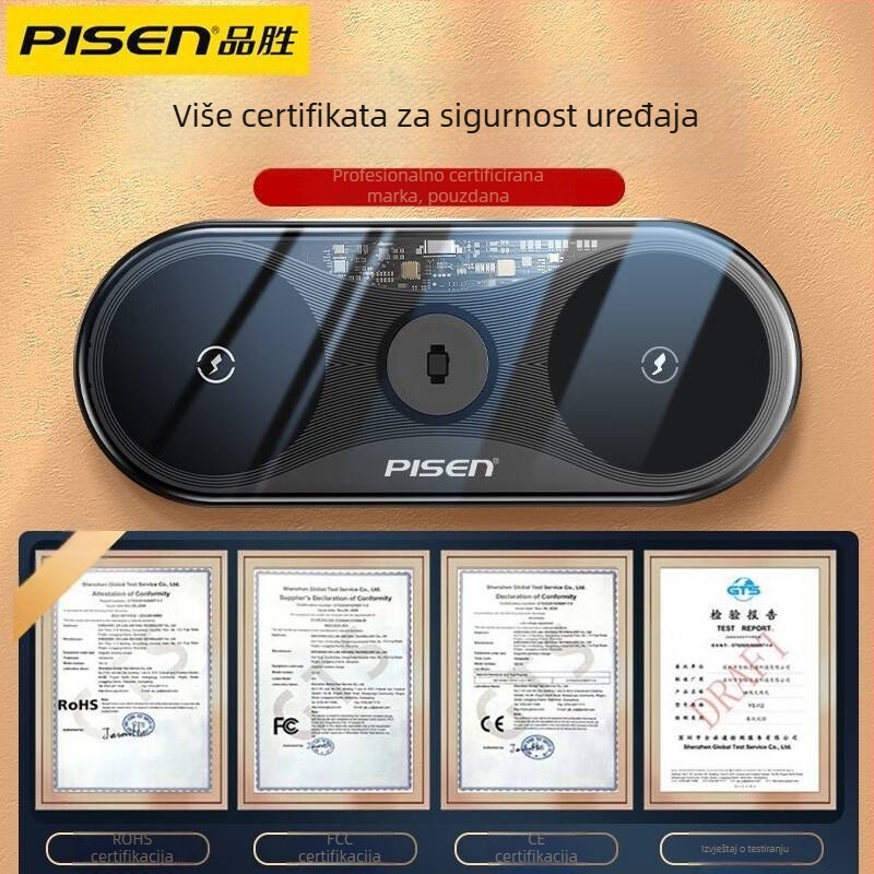 Tri u jednom bežični punjač WX03XY-C40 s PD, 15W, univerzalni punjač za telefon i sat