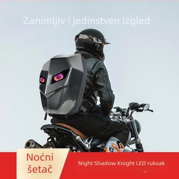 LED ruksak za motociklizam s Bluetoothom, vodootporan tvrdi kućište, ABS+PC materijal