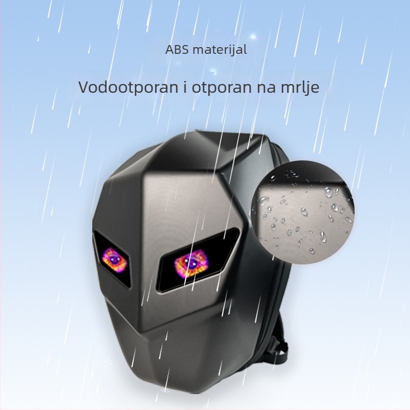 LED ruksak za motociklizam s Bluetoothom, vodootporan tvrdi kućište, ABS+PC materijal