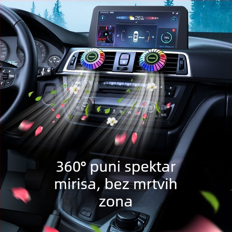 Unutarnje ambijentalno svjetlo za automobil s RGB, aromaterapijom, glasovno upravljanim ritmom glazbe, USB napajana spiralna lampica
