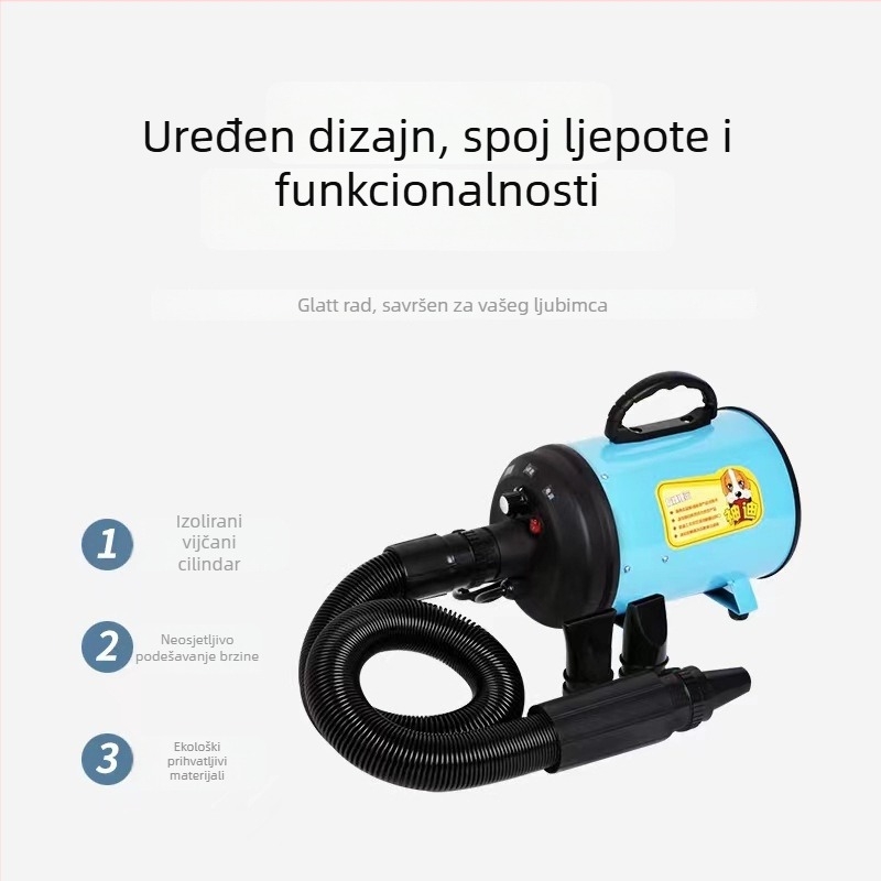 Sušilo dlake za kućne ljubimce za velike pse, DC motor, ispod 1000W, 220V, spiralna grijaća žica, zaštita od pregrijavanja