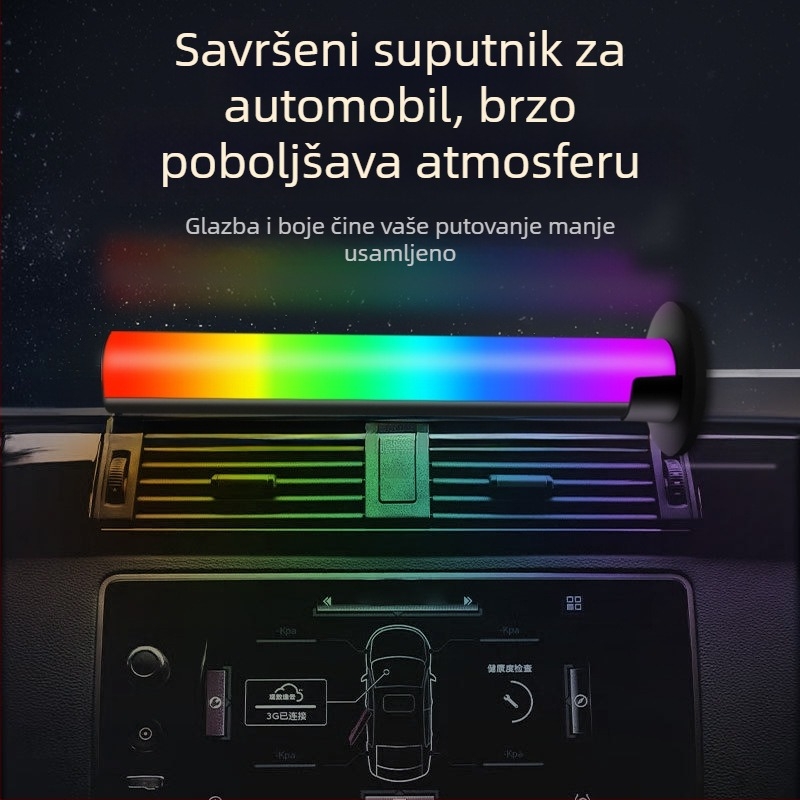 RGB LED ambijentalno svjetlo sa zvukovno aktivacijom za gaming stol