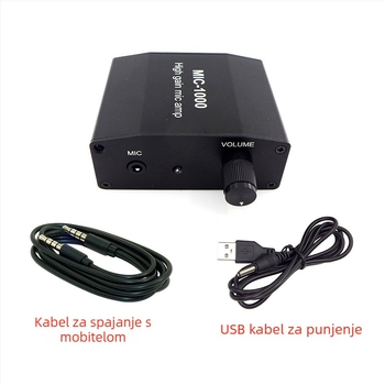 Rhythm imagination MIC-1000 elektretni kondenzatorski mikrofon – punjiv, kompatibilan sa snimanjem na pametnom telefonu