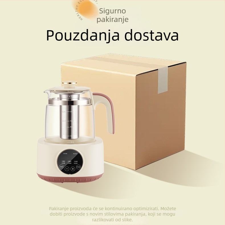 Posuda za zdravlje s staklenim tijelom, kapacitet 1–1,5 L, 500–1000 W, 220 V, dodirno upravljanje
