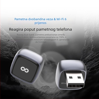 J20 2-u-1 bežični CarPlay adapter za Android Auto i CarPlay, pretvarač s kabelskog na bežični CarPlay, USB-C/USB sučelje, kompatibilan s vozilima s kabelskim CarPlay