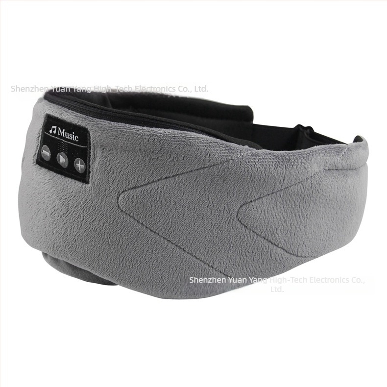 Bluetooth maska za spavanje s glazbom — ugrađeni 24 bijela šuma, 35 sati reproducije, Bluetooth 5.2, domet 20 m, na glavi, poliester