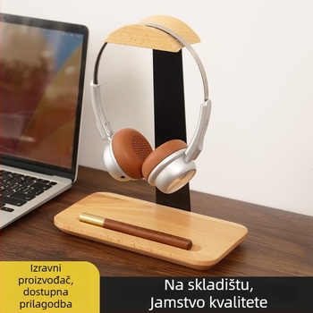 Drveni držač za gaming slušalice — moderni minimalistički dizajn, stolno skladištenje, jednostupanjski, višenamjenski