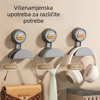 PP držač za gaming slušalice — zidno/na stolna montaža, ljepilo, 1-etažni, moderni minimalistički dizajn, skladište za učenje, stol i spavaću sobu