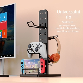Stalak za pohranu gaming kontrolera, odvojiv, metalni, 4 etaže, jednostavna montaža