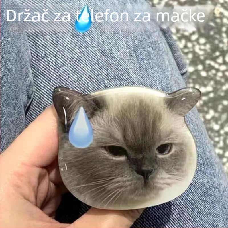 Držač za stolnu ploču u obliku mačke sa zračnim jastučićem, izvučni, sladak crtani dizajn, za desktop; nije prilagodljiv; materijal: drugi.