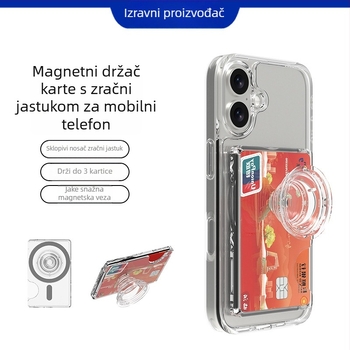 OAKCASE MagSafe držač kartica uz kućište za telefon, TPU+PC futrola s integriranim držačem kartica, DIY višefunkcionalni