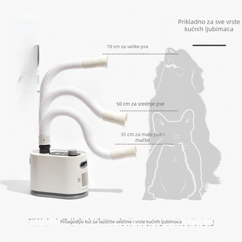 Sušilo za dlake za kućne ljubimce, DC motor, 220V, 2000W+, zaštita od pregrijavanja — za mačke i pse