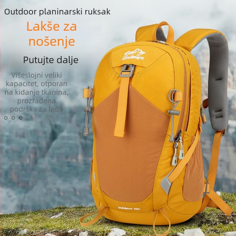 Nine o'clock ruksak za planinarenje – najlon, unisex, prozračan, podstava od poliestera, sustav zračnih jastučića na naramenicama, za outdoor aktivnosti, jesen 2024