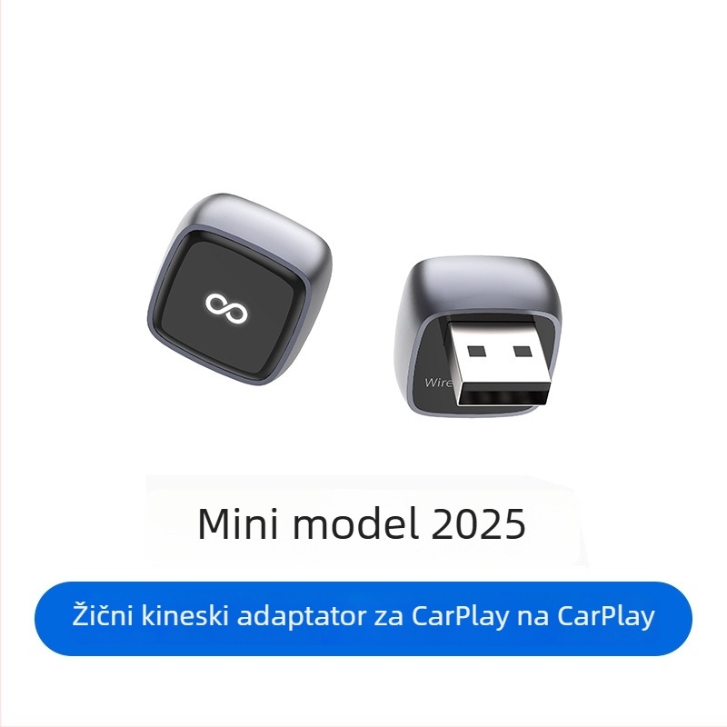 Dnc J20 Bežični CarPlay/Android Auto 2-u-1 adapter za vozila s kabelskim CarPlayom, aluminijska legura, USB-C, 20 g