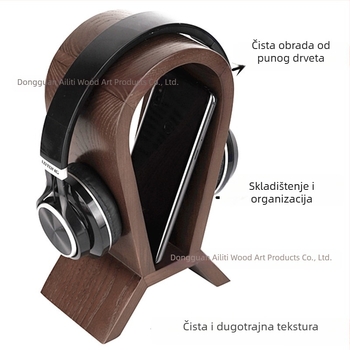 Stalak za slušalice na stol E06 — aluminijska legura, 0.75 kg, višestruka namjena