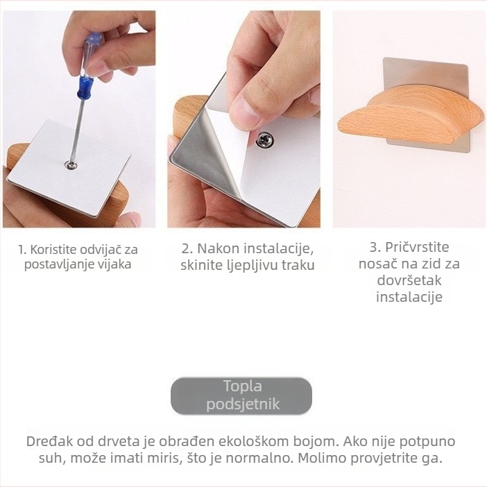 Zidni nosač slušalica, umjetna koža, jednostavna montaža, za slušalice