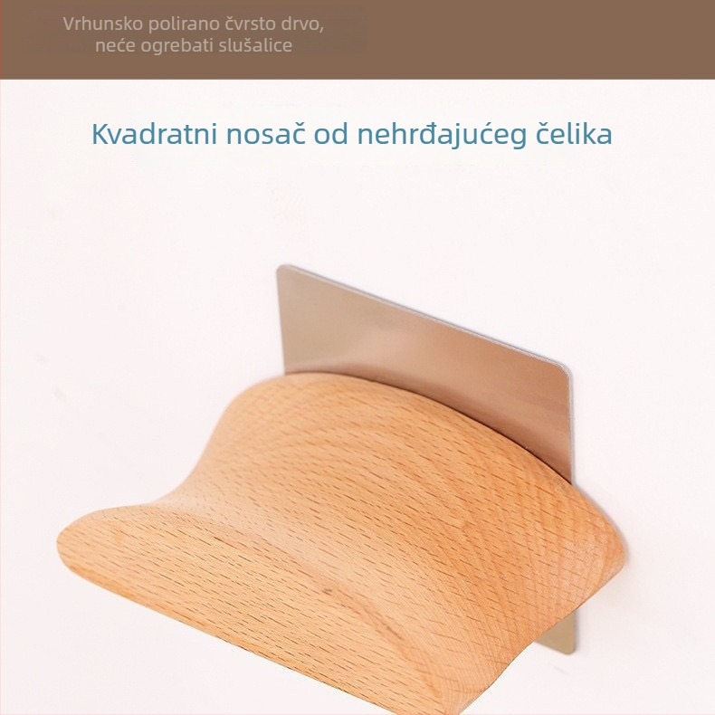 Zidni nosač slušalica, umjetna koža, jednostavna montaža, za slušalice