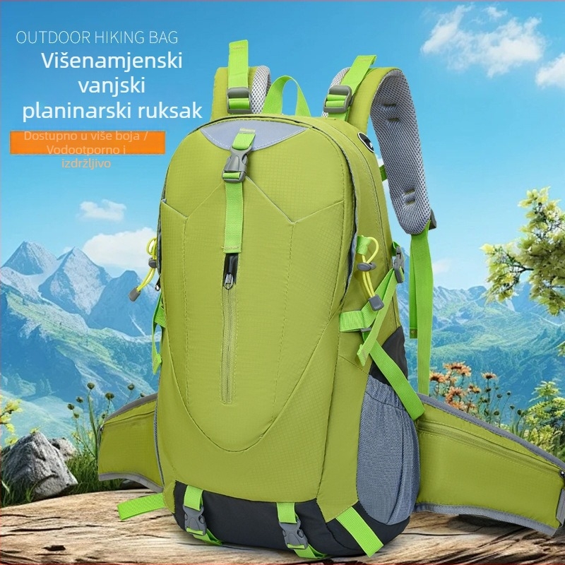 Planinarski ruksak velikog kapaciteta, unisex, najlon, vodootporan, ergonomski leđni panel