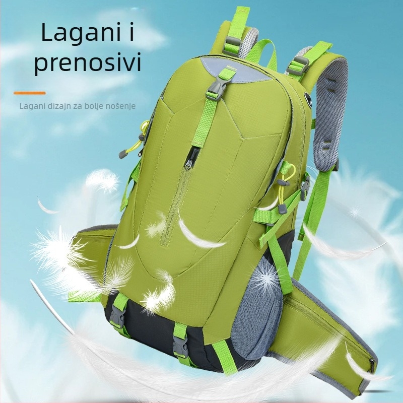 Planinarski ruksak velikog kapaciteta, unisex, najlon, vodootporan, ergonomski leđni panel