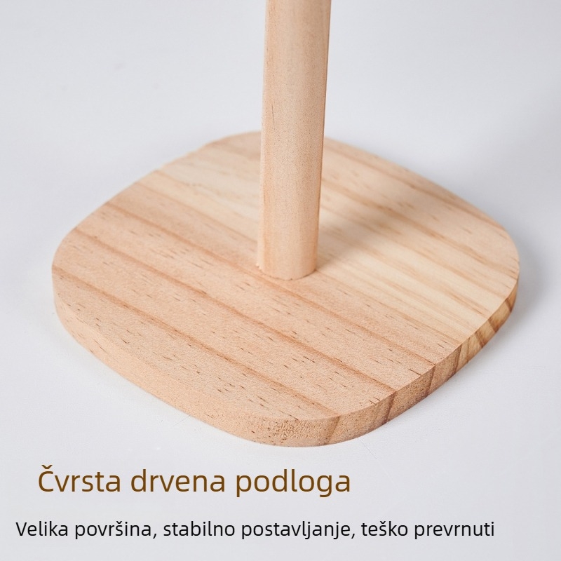 Držač za slušalice od drveta za stolnu ploču – minimalistički dizajn, stolna instalacija, 1 razina, težina 70–80 g