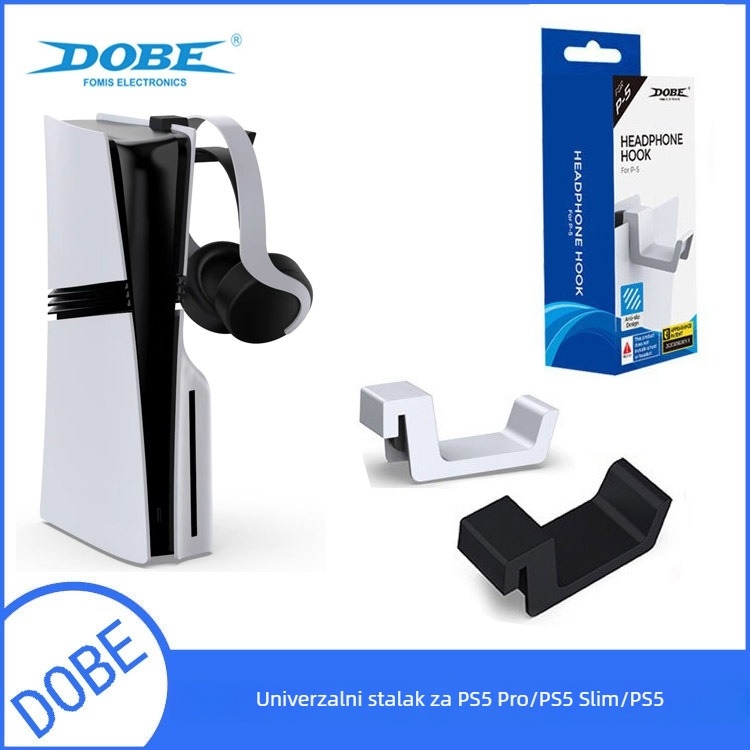 Držač za slušalice za PS5 Pro/Slim konzolu — ABS, 28 g, Kompatibilan s PS5 Pro, PS5 Slim i PS5