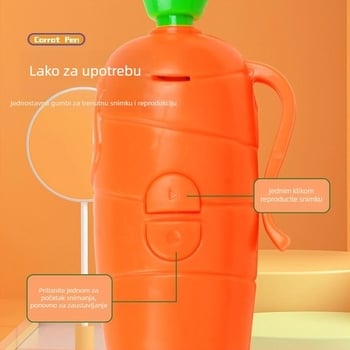 Mrkvino pisalo-uređaj za zapis – Zootopia uredski pribor, USB 2.0, 1 mikrofon, AA baterija, bez zaslona, bez proširenja memorije