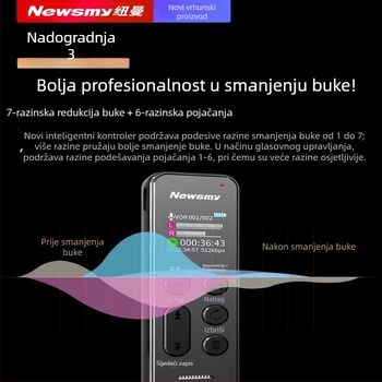 Newman W8 snimačka olovka – 1000 minuta snimanja, MP3/WAV formati, 5–7 m domet snimanja, USB 2.0, bez memorijske kartice