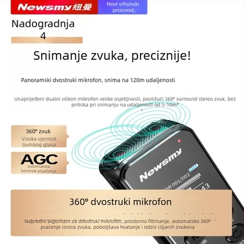 Newman W8 snimačka olovka – 1000 minuta snimanja, MP3/WAV formati, 5–7 m domet snimanja, USB 2.0, bez memorijske kartice