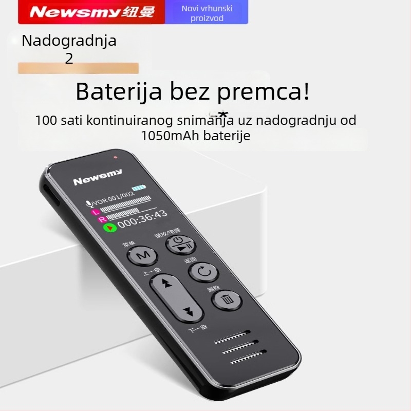 Newman W8 snimačka olovka – 1000 minuta snimanja, MP3/WAV formati, 5–7 m domet snimanja, USB 2.0, bez memorijske kartice