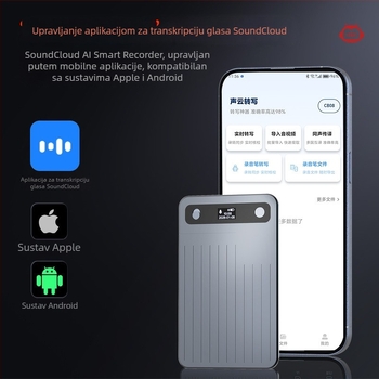 CB08 Olovka za simultano prevođenje s konverterom glasa u tekst, dvostruki mikrofon, WAV snimanje do 999 minuta, kućište od aluminijskog legure, 0,42-inčni zaslon, podrška TF kartici