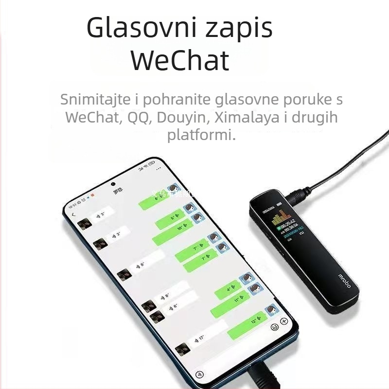 Xunhai HD diktofon, profesionalan, ultra-dugi standby, za transkripciju