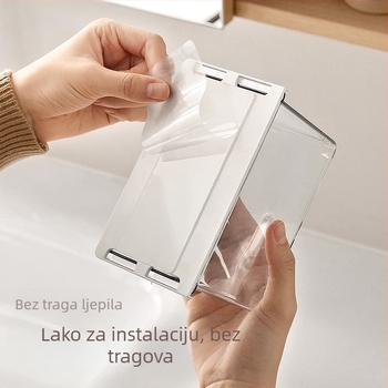 Šupljasti organizator za pohranu s prozirnim plastičnim kućištem (HIPS+PET), kapacitet 2L, japanski stil, za kozmetiku i male predmete