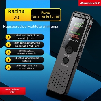 Newman D03 zapisno pero — 360 min snimanja, MP3/WMA/WAV formati, domet snimanja 5–7 m, USB 2.0, ugrađeni mikrofon