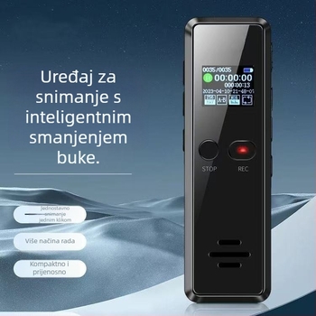 Snimatelj glasa s uklanjanjem šuma, litijska baterija, Type-C sučelje, 27 jezika, bez logotipa, model A932 — kontinuirano snimanje, WAV, 3429 min, USB 2.0, HD dvostrani mikrofon