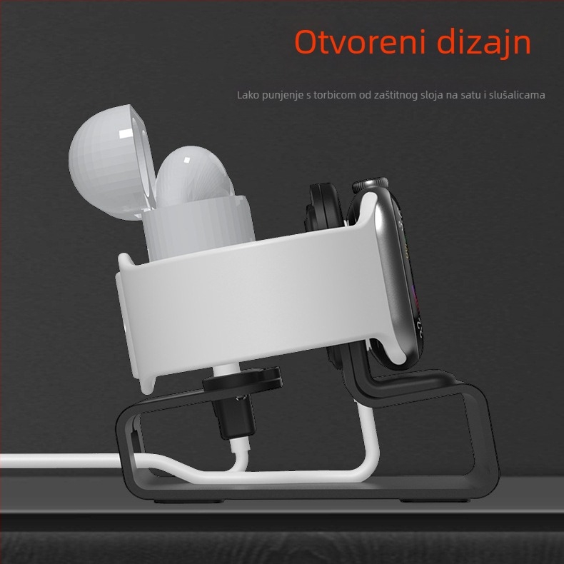 Stolni stalak od aluminijske legure, model T065, za Apple Watch i AirPods Pro — Xuntuo