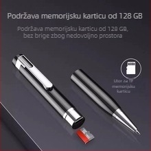 HD zapisnik u obliku olovke za poslovne sastanke i nastavu, prenosni diktafon s redukcijom šuma i velikim kapacitetom (TF kartica podržana)