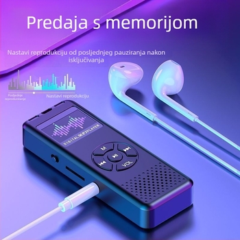 Prijenosni profesionalni diktafon s visokim razlučivanjem i smanjenjem šuma, s TF kartom i velikom memorijom, pretvara govor u tekst odvjetnicima, profesorima i studentima