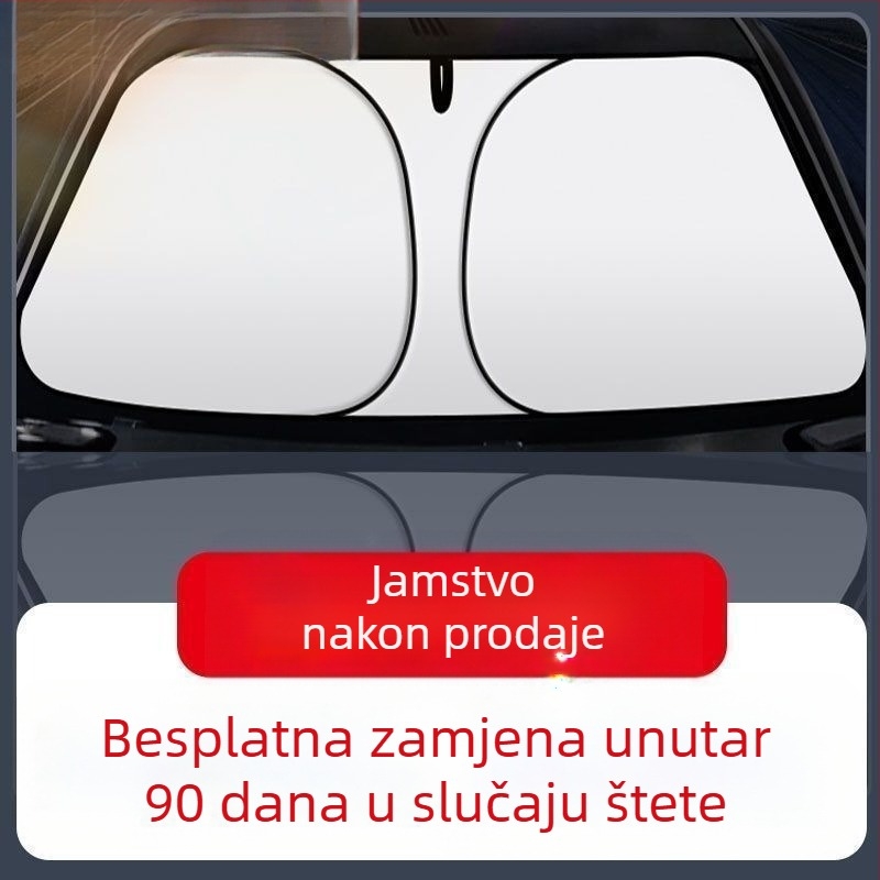 Sjenilo za prednje staklo automobila - aluminijska folija, teleskopska ugradnja, zaštita od sunca i toplinska izolacija, za posebne modele automobila