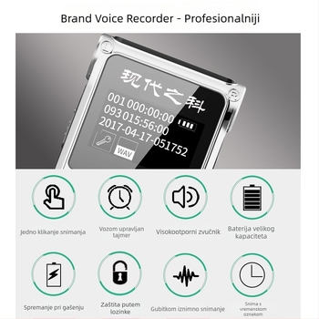 Snimačka olovka WAV (7200, 999 zapisa, USB 2.0, TF kartica)