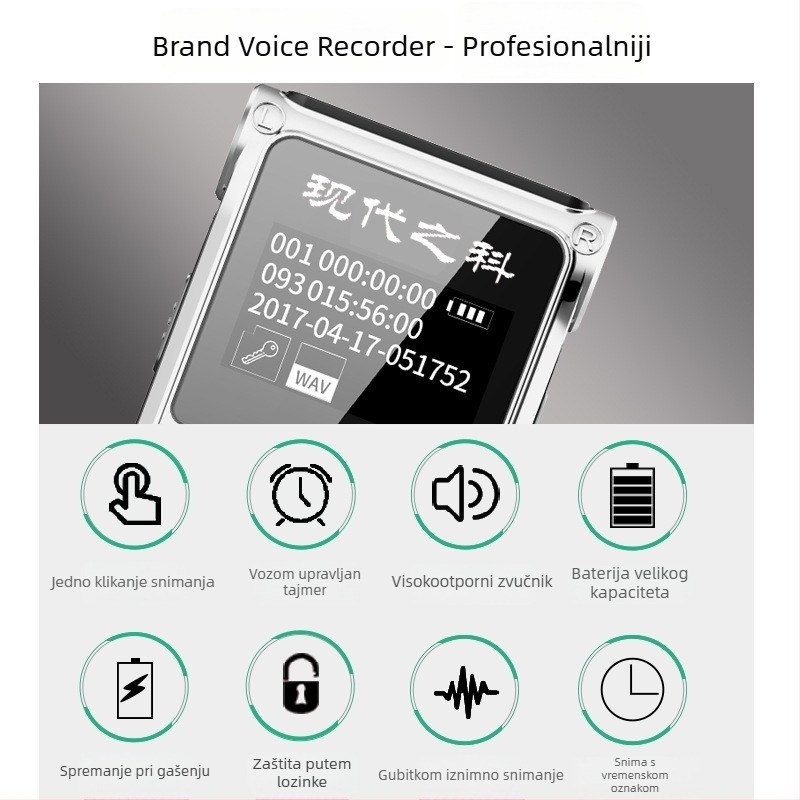 Snimačka olovka WAV (7200, 999 zapisa, USB 2.0, TF kartica)