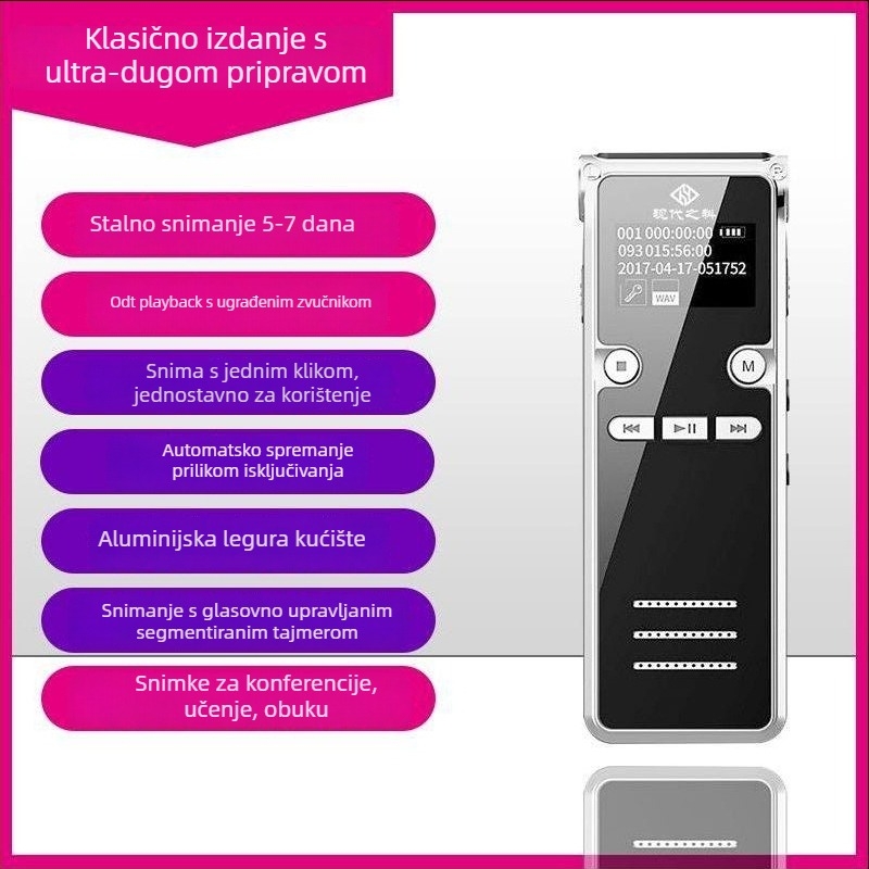 Snimačka olovka WAV (7200, 999 zapisa, USB 2.0, TF kartica)