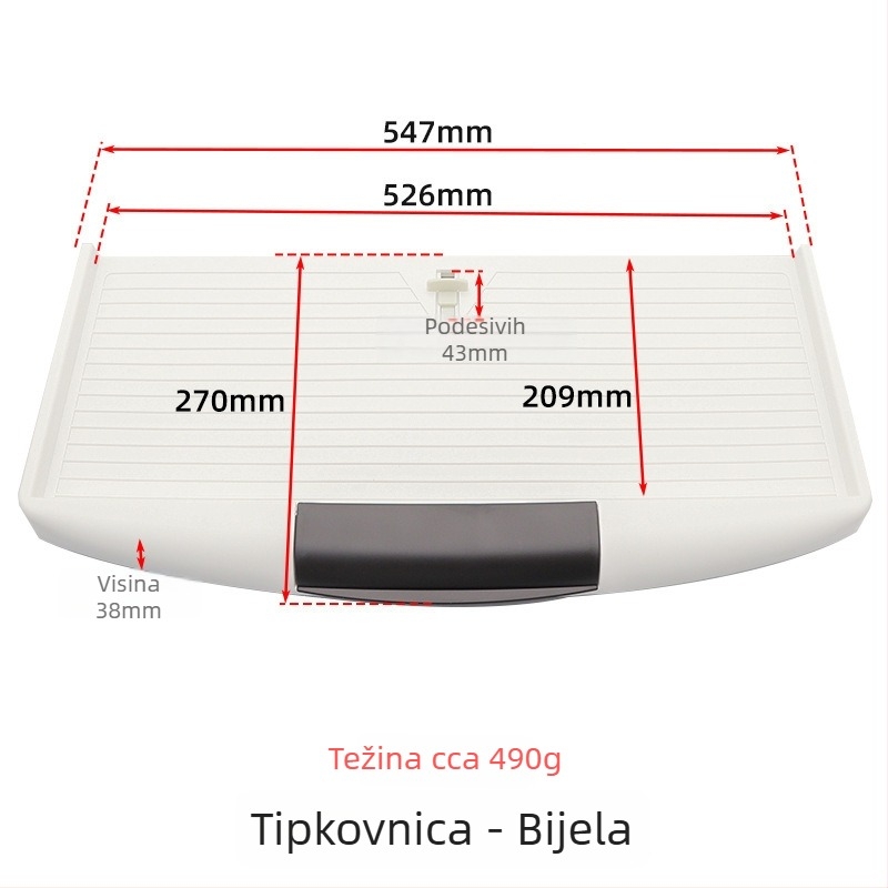 Tava za tipkovnicu za računalo | PVC materijal | prilagodljiva | moderni minimalistički stil