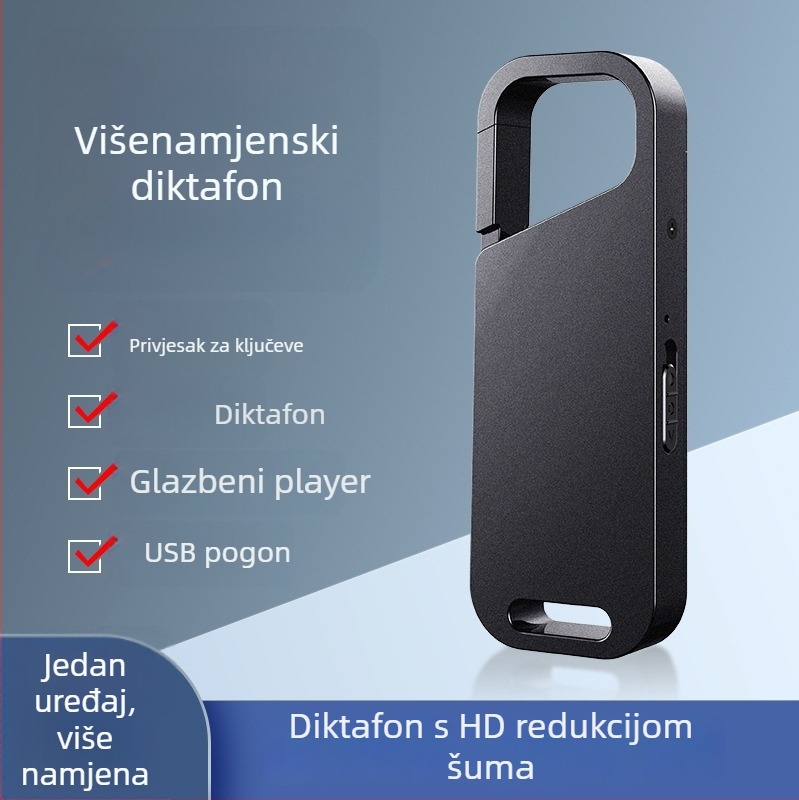 S28 Prijenosni diktafon s HD redukcijom šuma, pametnim glasovnim upravljanjem i reprodukcijom