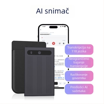 AI zapisivačka olovka note-1 s funkcijom snimanja, 3D zvuk, aluminijsko tijelo, ultra-tanki 86×55×3.2 mm, 30 g