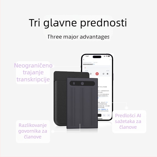 AI zapisivačka olovka note-1 s funkcijom snimanja, 3D zvuk, aluminijsko tijelo, ultra-tanki 86×55×3.2 mm, 30 g