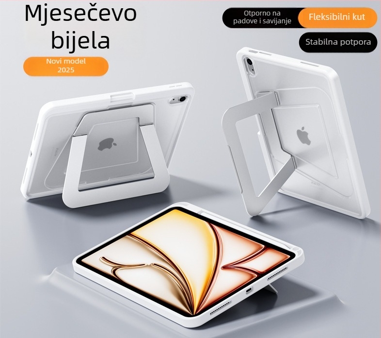 Kućište za iPad s aluminijskim držačem za Air 4/5/6, pretinac za olovku, sklopiva metalna potpora, tablet torbica