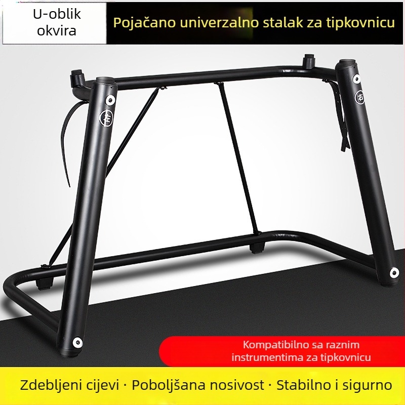 Metalni U-oblik stalak za električni klavir, pogodan za tipkovnice, marka Remembering Ming